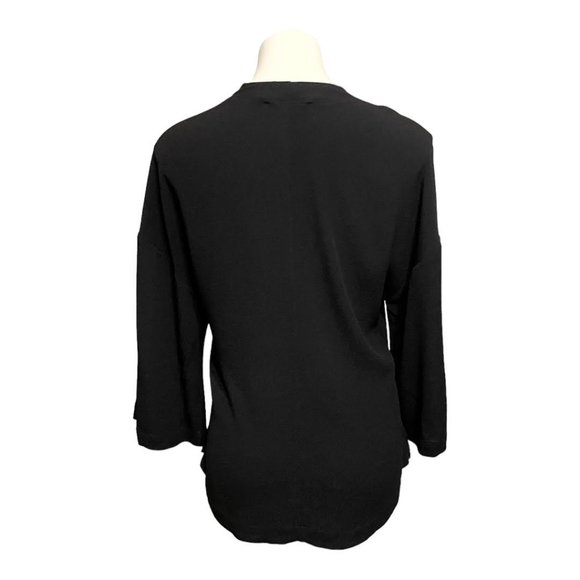 IRO XS Made in France Emilda Black Lace Up 3/4 Sleeve Top - Picture 6 of 9